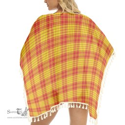ScotsTee Shop Scottish McMillan Dress Modern Tartan Square Fringed Shawl