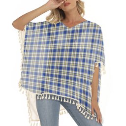 ScotsTee Shop Scottish Livingstone Dress Modern Tartan Square Fringed Shawl
