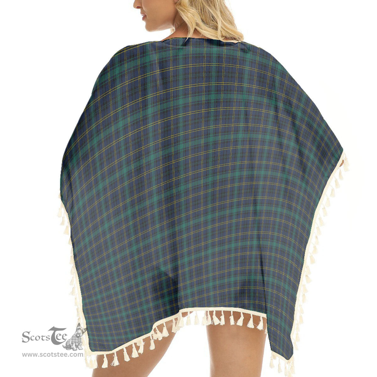 ScotsTee Shop Scottish Hope Vere Modern Clan Tartan Square Fringed Shawl