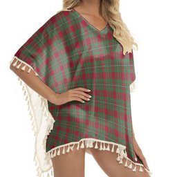 ScotsTee Shop Scottish Gregor of Cardney Modern Tartan Square Fringed Shawl