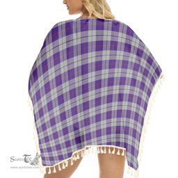 ScotsTee Shop Scottish MacRae Dress Purple 1 Tartan Square Fringed Shawl