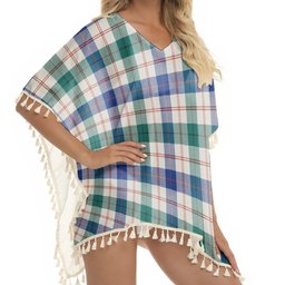 ScotsTee Shop Scottish Guthrie Dress Modern Tartan Square Fringed Shawl