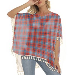 ScotsTee Shop Scottish Wishart Dress Ancient Tartan Square Fringed Shawl