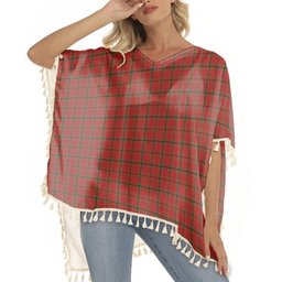 ScotsTee Shop Scottish MacDonald of Belfinlay Tartan Square Fringed Shawl