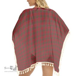 ScotsTee Shop Scottish MacDonell of Keppoch Tartan Square Fringed Shawl