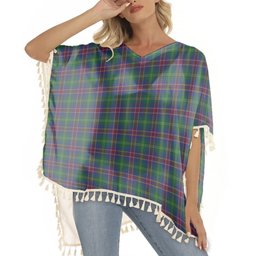 ScotsTee Shop Scottish Hart of Scotland Tartan Square Fringed Shawl