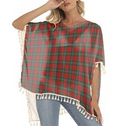 ScotsTee Shop Scottish Moray of Abercairney Tartan Square Fringed Shawl