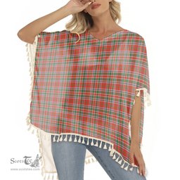 ScotsTee Shop Scottish MacDonald of Lochmaddy Ancient Tartan Square Fringed Shawl