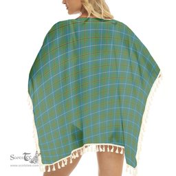 ScotsTee Shop Scottish Turnbull Hunting Ancient Clan Tartan Square Fringed Shawl