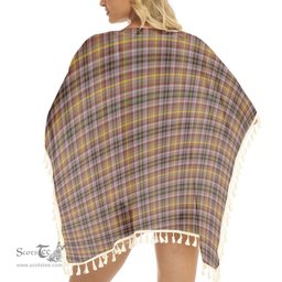 ScotsTee Shop Scottish McKay of Strathnaver Ancient Tartan Square Fringed Shawl