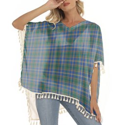 ScotsTee Shop Scottish Strange of Balkaskie Modern Tartan Square Fringed Shawl