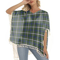 ScotsTee Shop Scottish Gordon Dress 2 Tartan Square Fringed Shawl