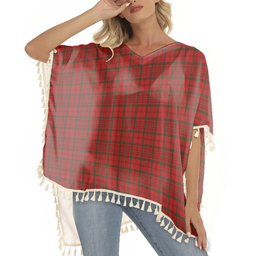 ScotsTee Shop Scottish MacDonell of Keppach Tartan Square Fringed Shawl