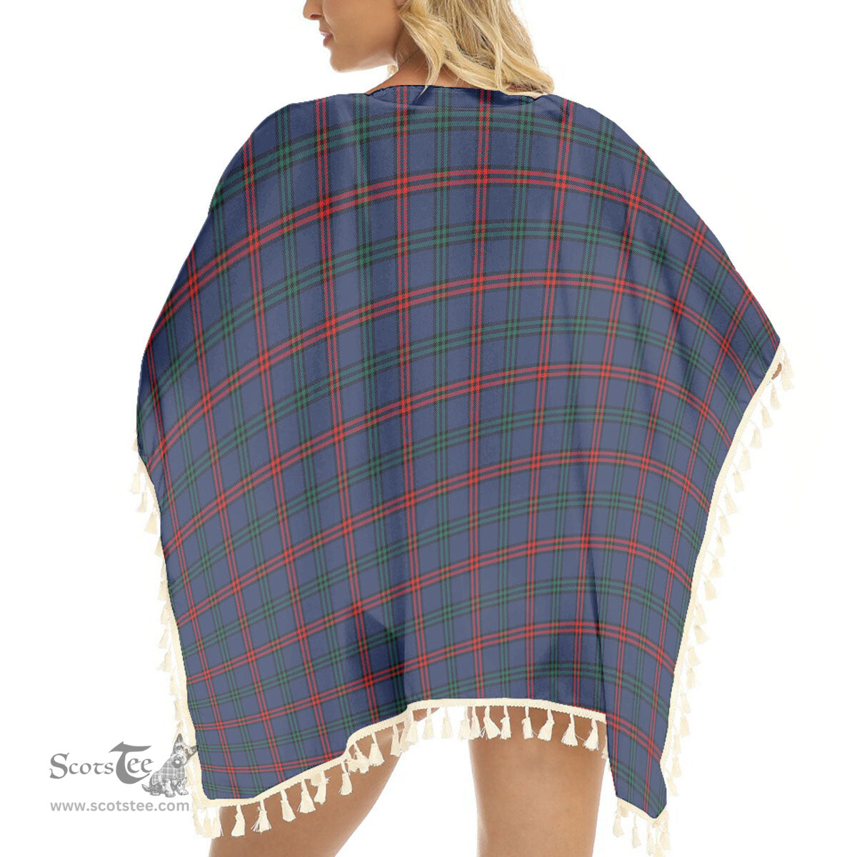 ScotsTee Shop Scottish Montgomery of Ayrshire Modern Tartan Square Fringed Shawl