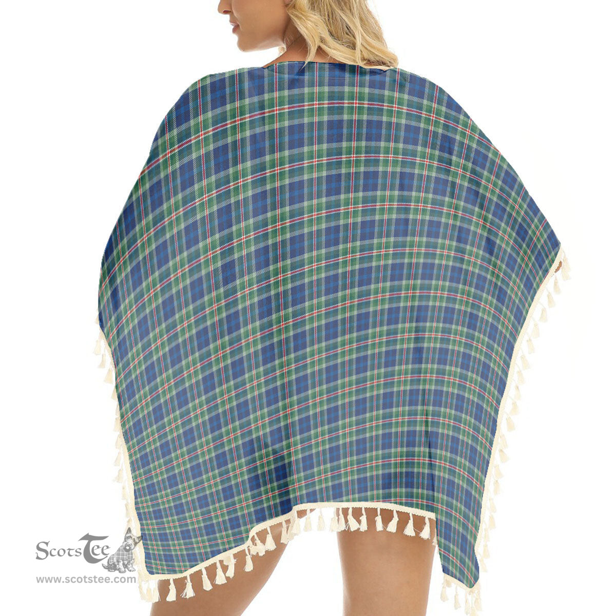 ScotsTee Shop Scottish Reid (Mill City) Modern Clan Tartan Square Fringed Shawl