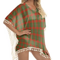 ScotsTee Shop Scottish Gregor of Cardney Ancient Tartan Square Fringed Shawl