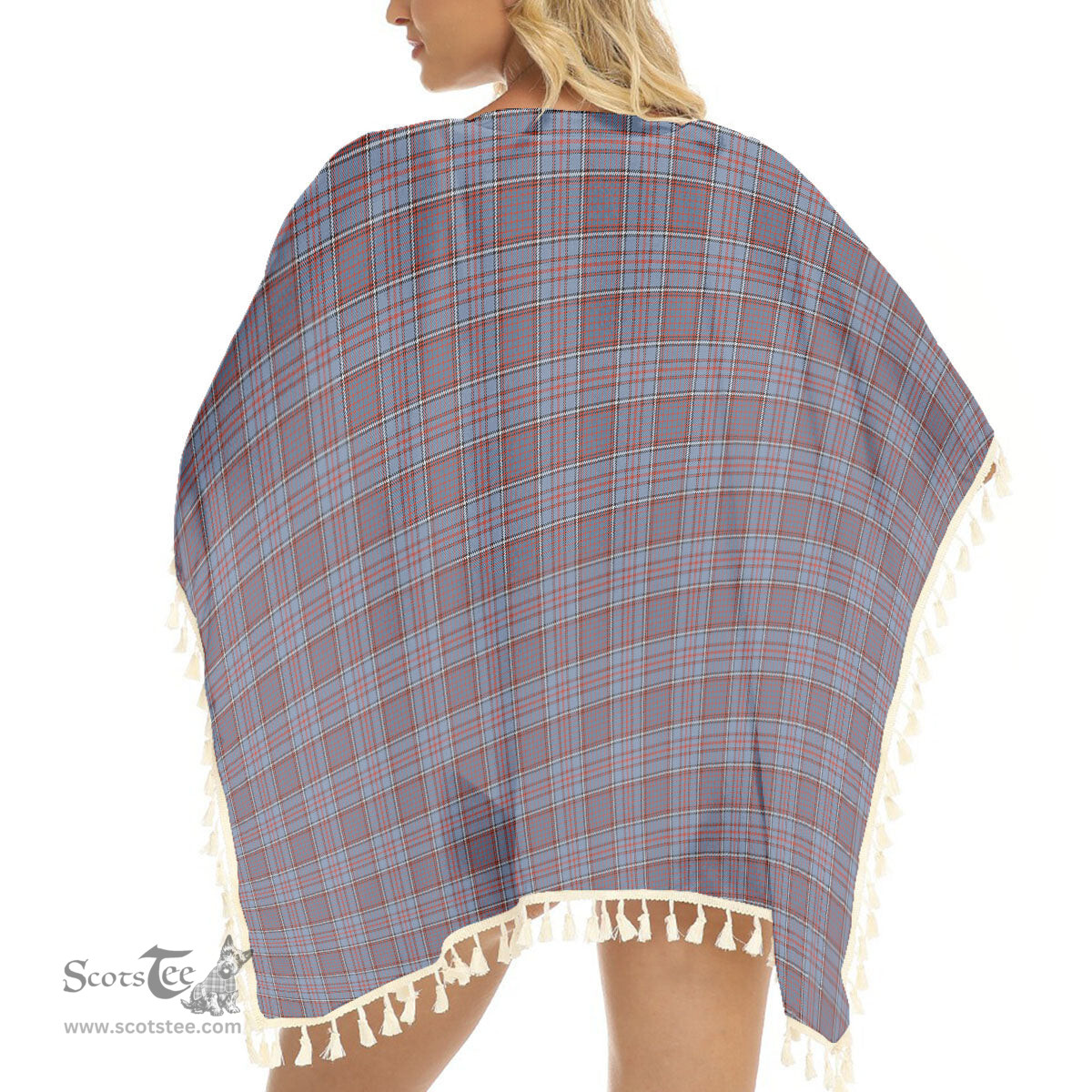 ScotsTee Shop Scottish Royal Canadian Air Force Ancient Tartan Square Fringed Shawl
