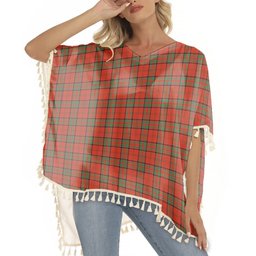 ScotsTee Shop Scottish MacDonell of Keppoch Ancient Tartan Square Fringed Shawl