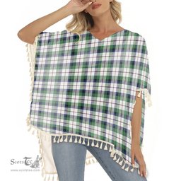ScotsTee Shop Scottish McNachten Dress Modern Tartan Square Fringed Shawl