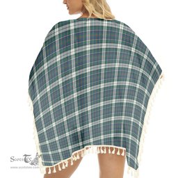 ScotsTee Shop Scottish MacInnes Dress Modern Tartan Square Fringed Shawl