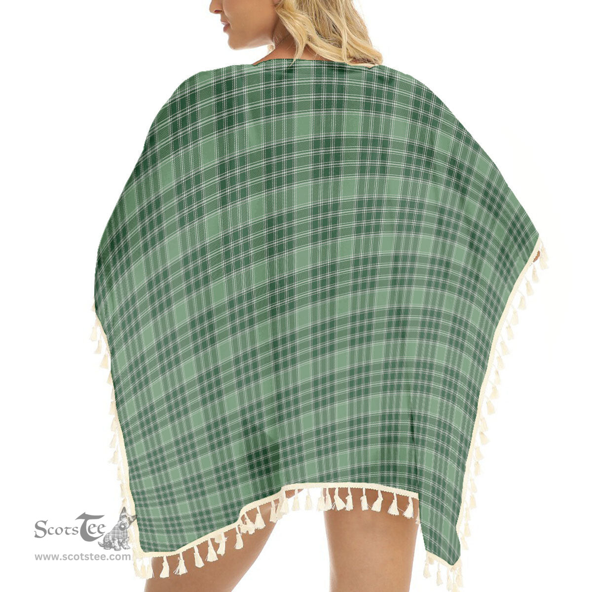 ScotsTee Shop Scottish MacDonald Lord of the Isles Hunting SC Tartan Square Fringed Shawl
