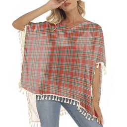 ScotsTee Shop Scottish McDonald of Lochmaddy Ancient Tartan Square Fringed Shawl