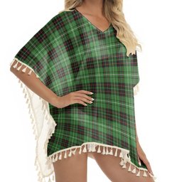 ScotsTee Shop Scottish McAulay of Lewis Ancient Tartan Square Fringed Shawl