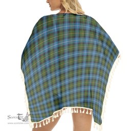 ScotsTee Shop Scottish MacNeil of Barra Tartan Square Fringed Shawl
