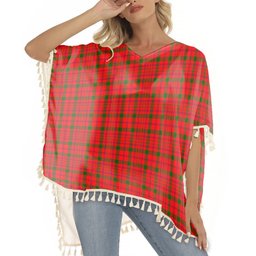ScotsTee Shop Scottish MacDonnell of Keppoch Modern SC Tartan Square Fringed Shawl