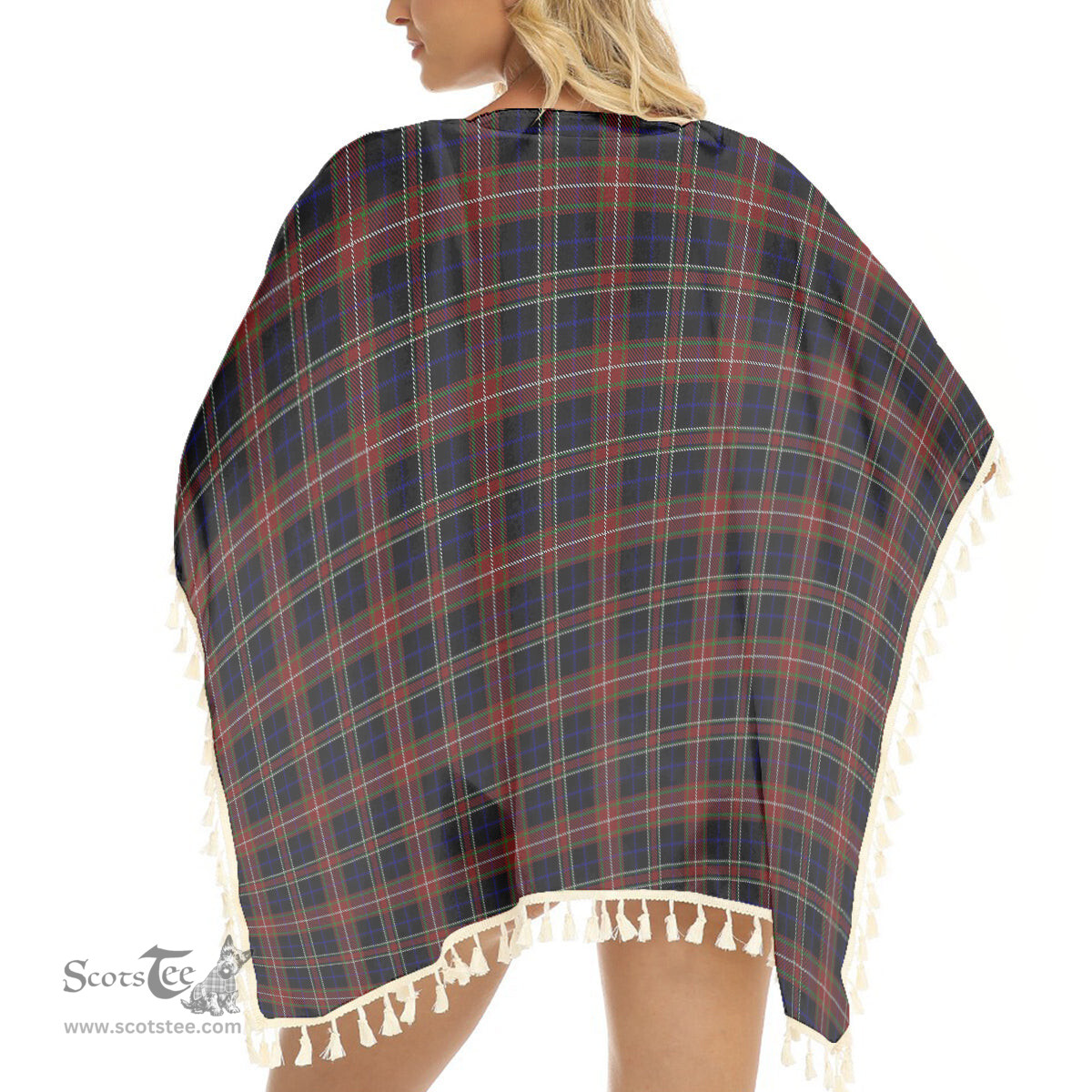 ScotsTee Shop Scottish York Region Pipe Band Tartan Square Fringed Shawl