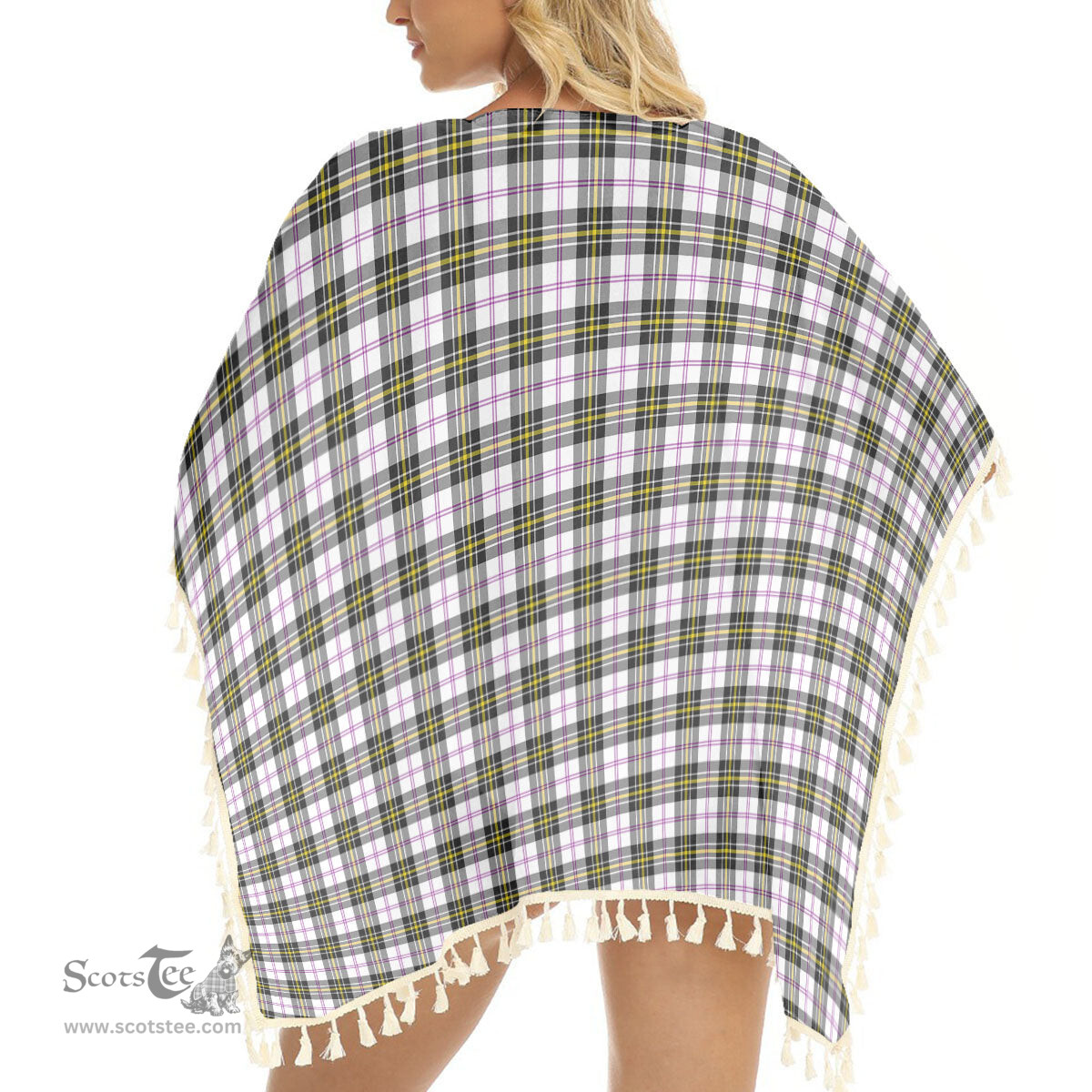 ScotsTee Shop Scottish McPherson Dress Modern Tartan Square Fringed Shawl