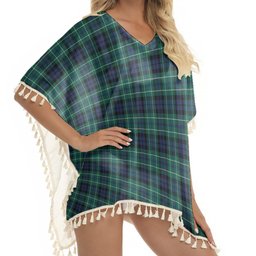 ScotsTee Shop Scottish McNeil of Colonsay Modern Tartan Square Fringed Shawl
