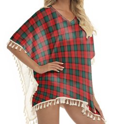 ScotsTee Shop Scottish Stewart of Atholl Modern Tartan Square Fringed Shawl
