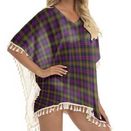 ScotsTee Shop Scottish MacDonnell of Glengarry Modern Tartan Square Fringed Shawl