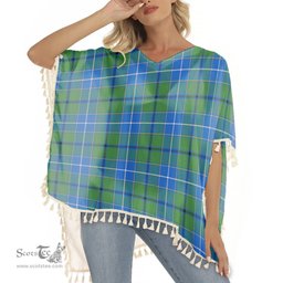 ScotsTee Shop Scottish Wishart Hunting Ancient Clan Tartan Square Fringed Shawl