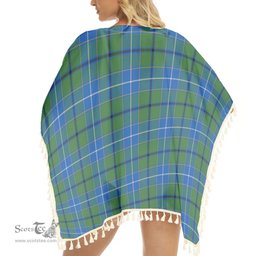 ScotsTee Shop Scottish Wishart Hunting Ancient Clan Tartan Square Fringed Shawl