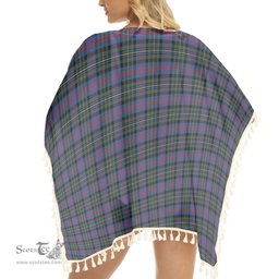 ScotsTee Shop Scottish Malcolm of Berwick Modern Tartan Square Fringed Shawl