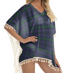 ScotsTee Shop Scottish Hope-Vere Weir Tartan Square Fringed Shawl