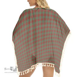 ScotsTee Shop Scottish MacDonald of Kingsburgh Tartan Square Fringed Shawl
