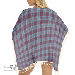 ScotsTee Shop Scottish Royal Canadian Air Force Modern Tartan Square Fringed Shawl