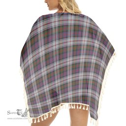ScotsTee Shop Scottish McDonald Dress Modern Tartan Square Fringed Shawl