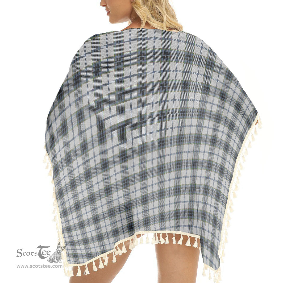 ScotsTee Shop Scottish MacTavish of Dunardry Dress Tartan Square Fringed Shawl