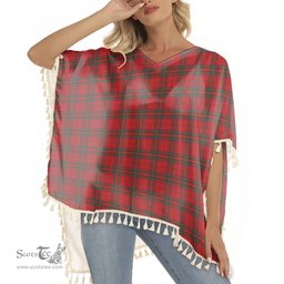 ScotsTee Shop Scottish Stewart of Rothesay 2 Tartan Square Fringed Shawl