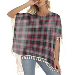 ScotsTee Shop Scottish Lindsay Hunting Modern Tartan Square Fringed Shawl