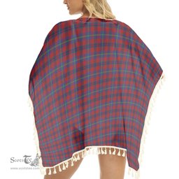 ScotsTee Shop Scottish Nicolson of Tiree & Coll Tartan Square Fringed Shawl