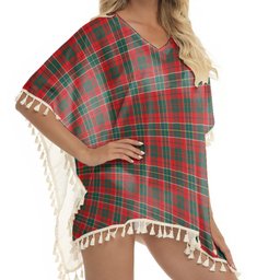 ScotsTee Shop Scottish Russell USA Modern Tartan Square Fringed Shawl
