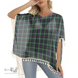 ScotsTee Shop Scottish McLeod of Skye Modern Tartan Square Fringed Shawl