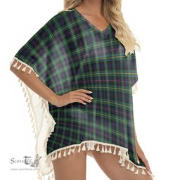 ScotsTee Shop Scottish McLeod of Skye Modern Tartan Square Fringed Shawl