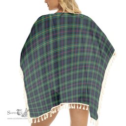 ScotsTee Shop Scottish McLeod of Skye Modern Tartan Square Fringed Shawl