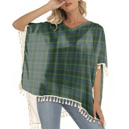 ScotsTee Shop Scottish Stewart Hunting 1 Tartan Square Fringed Shawl